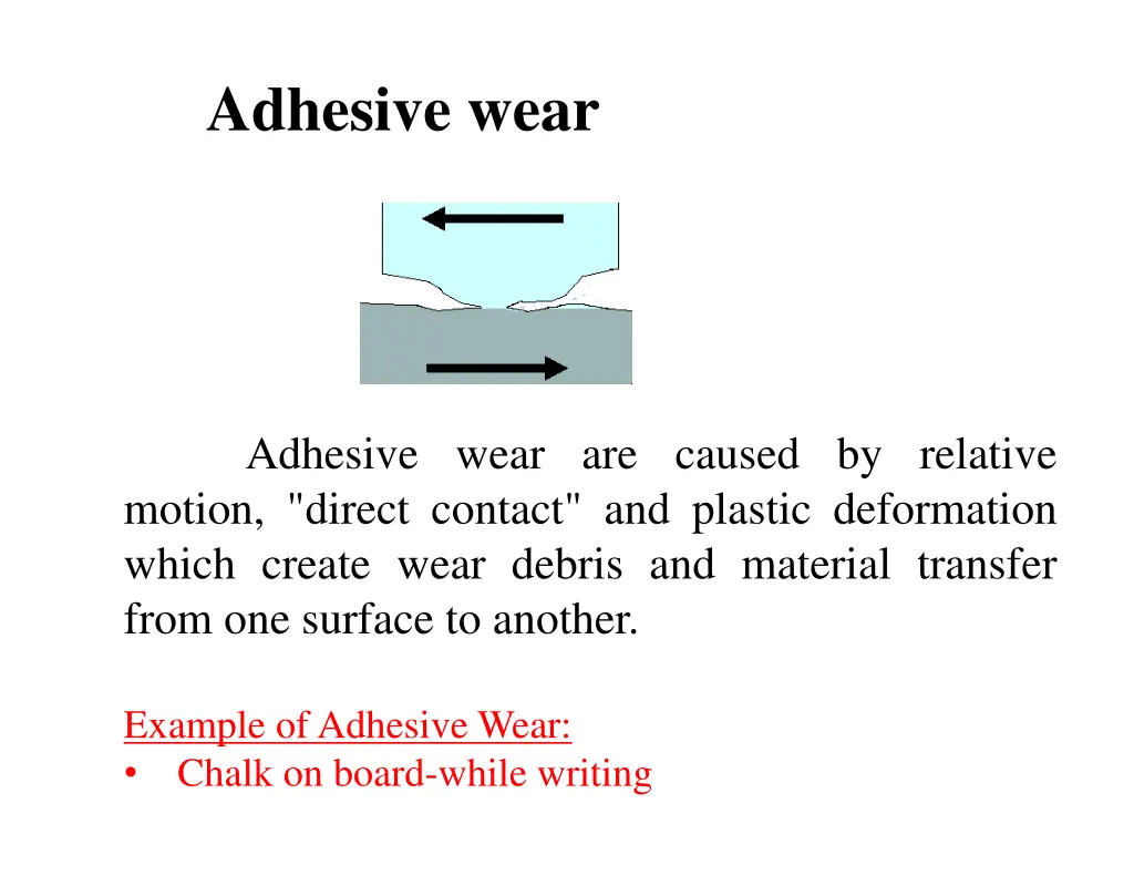 adhesive wear