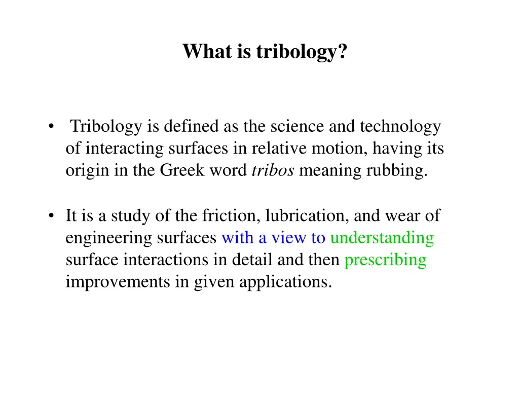 what is tribology