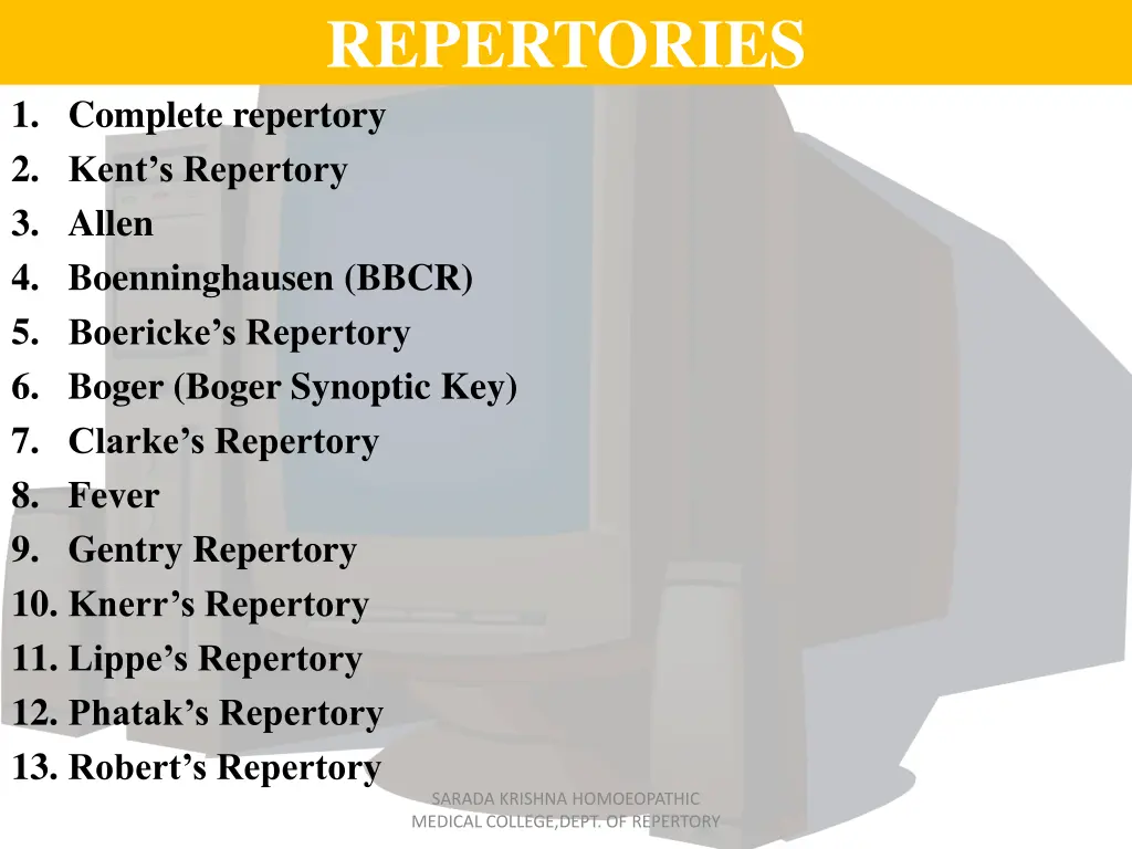 repertories