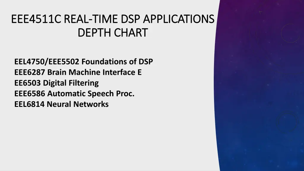 eee4511c real eee4511c real time dsp applications