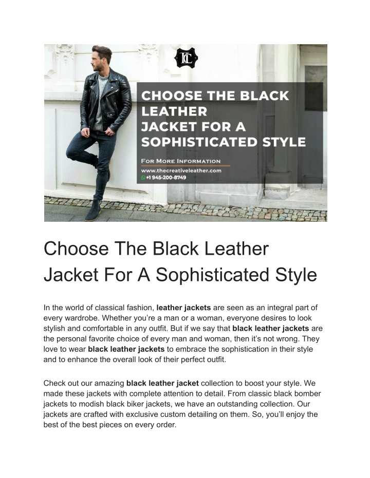 choose the black leather jacket