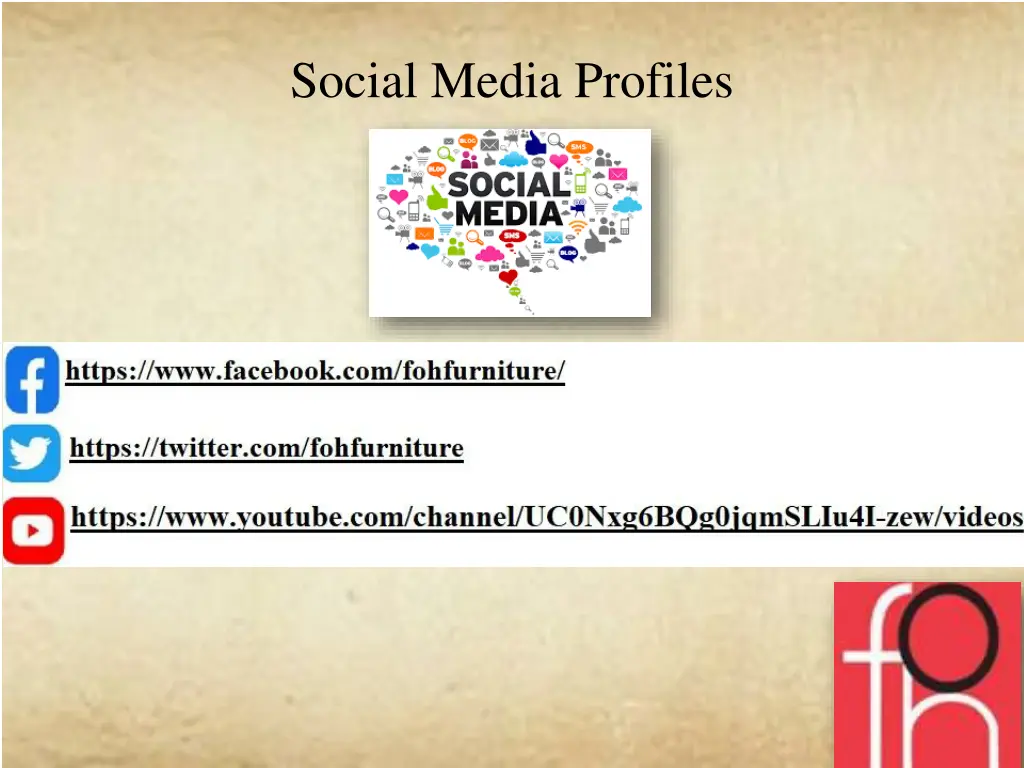 social media profiles