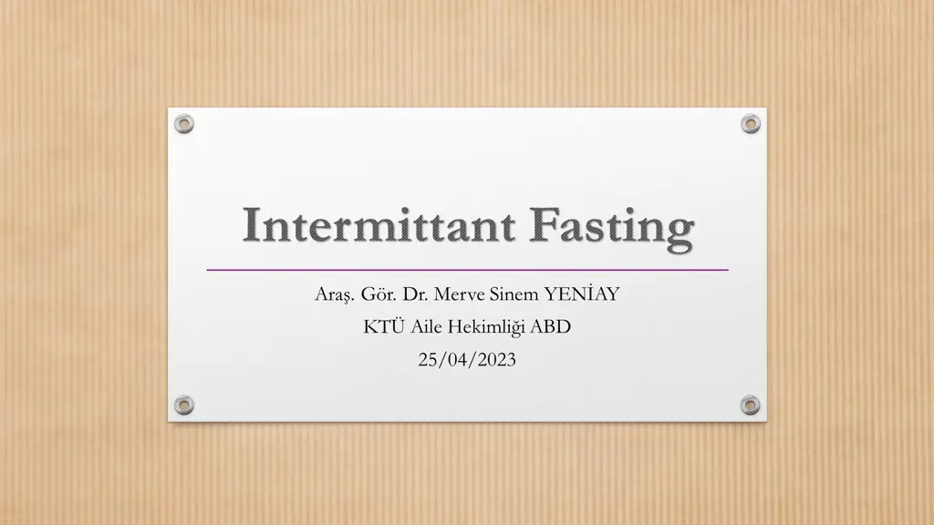 intermittant fasting