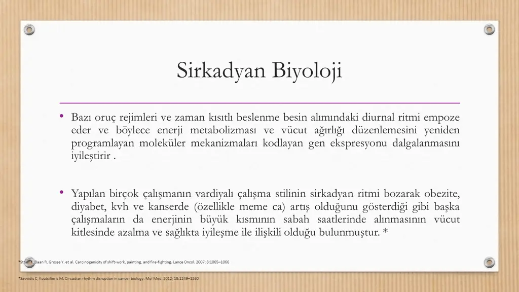 sirkadyan biyoloji