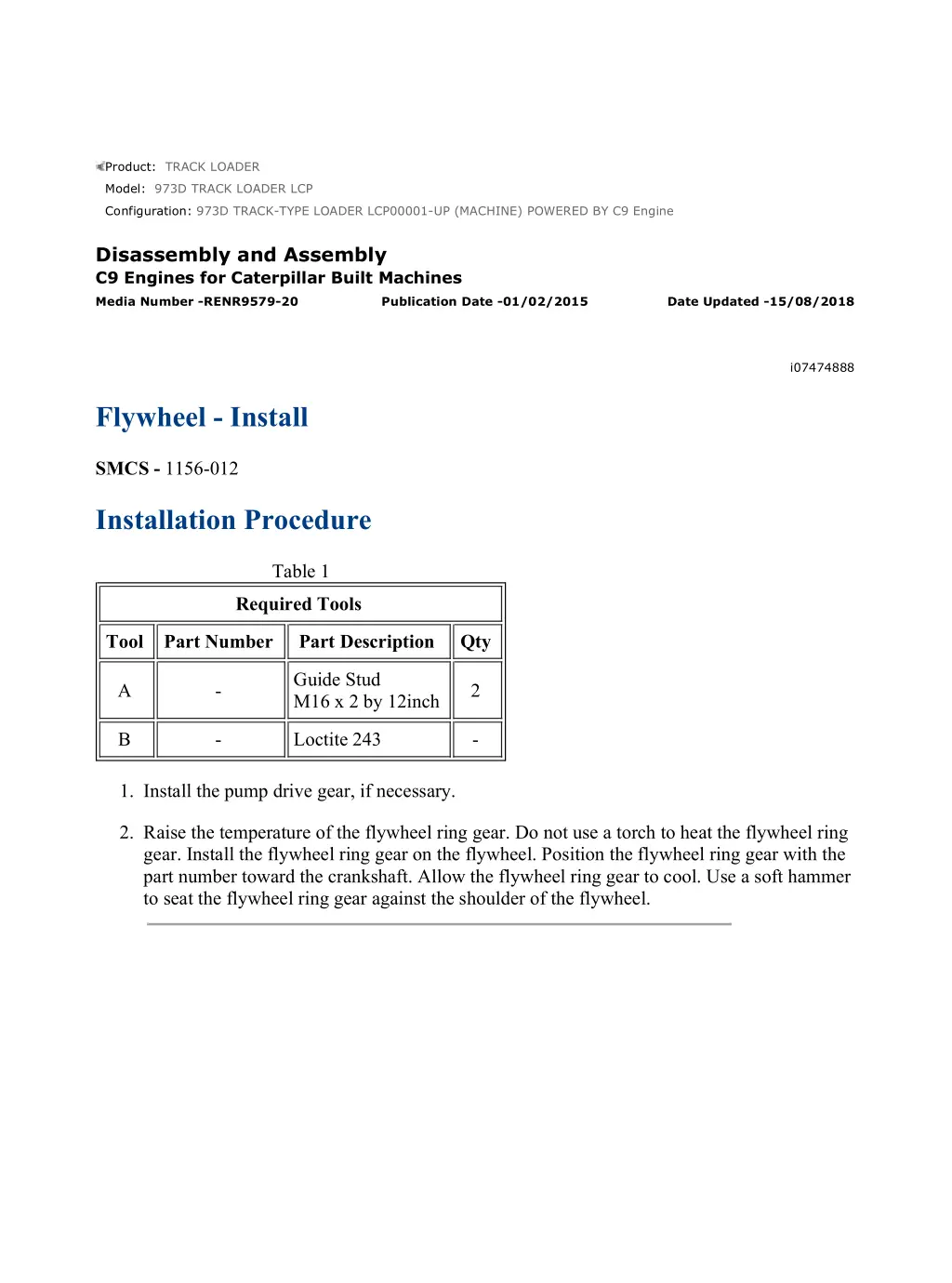 973d track type loader lcp00001 up machine 12