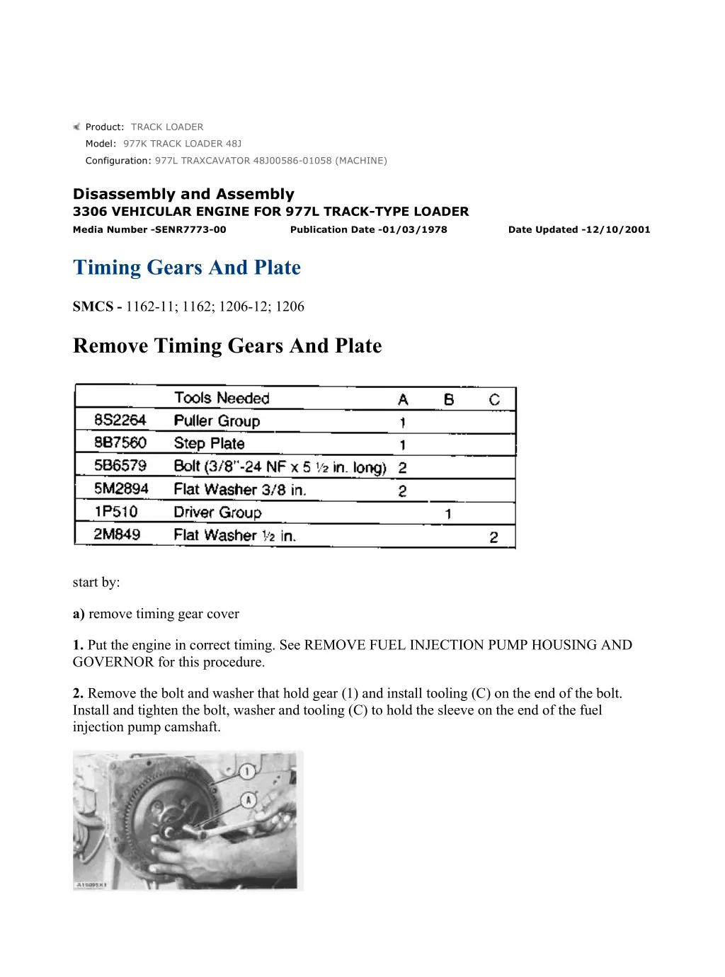 977l traxcavator 48j00586 01058 machine ueh0574s 2