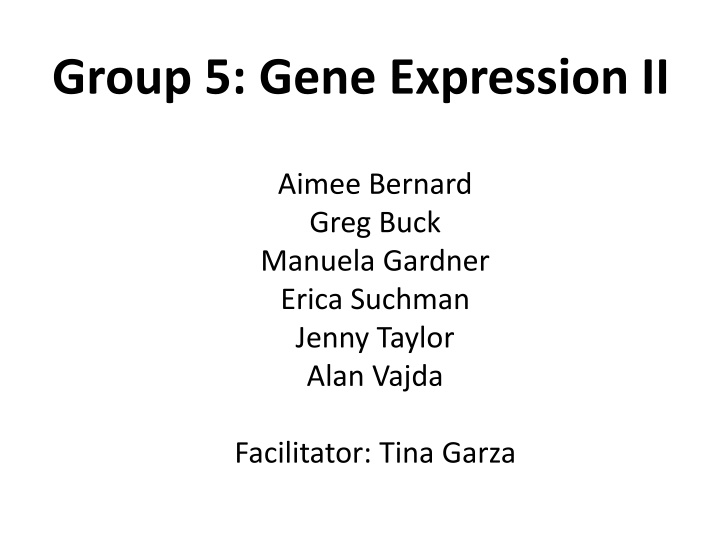 group 5 gene expression ii