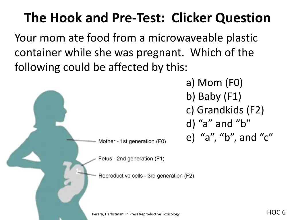 the hook and pre test clicker question