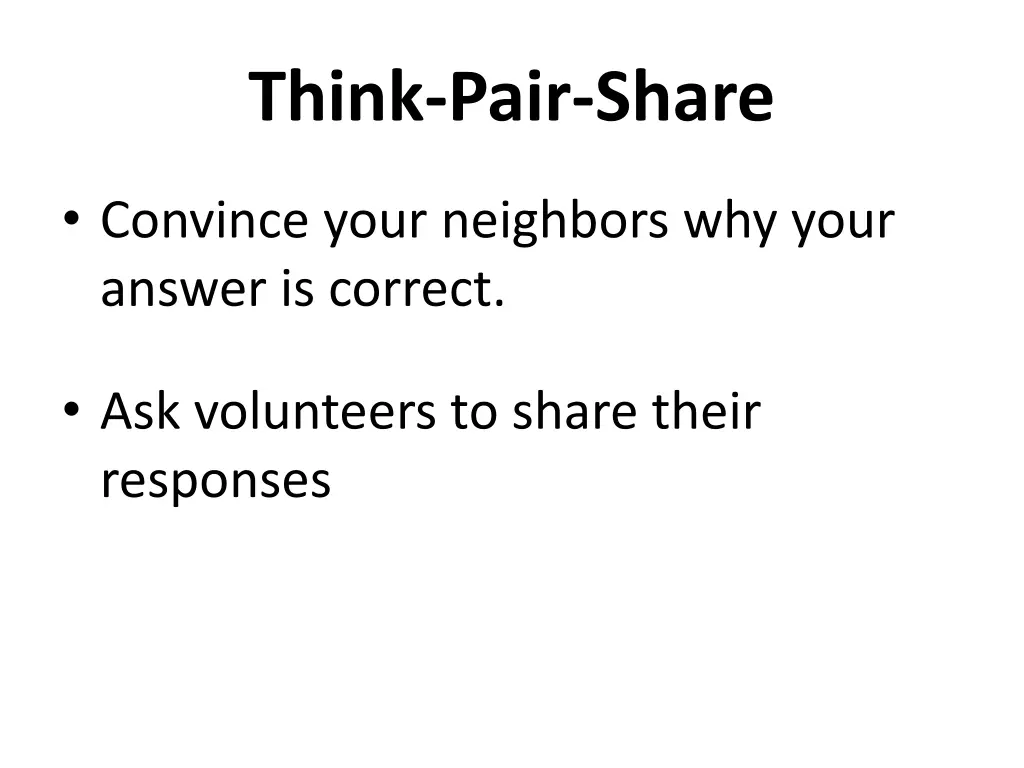 think pair share 1