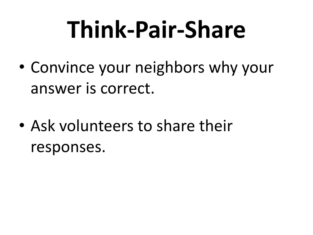 think pair share