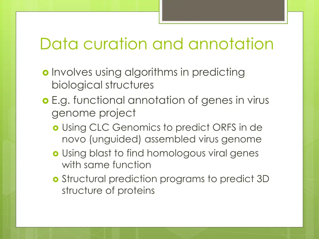 data curation and annotation