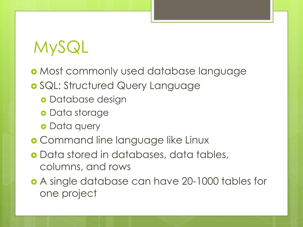 mysql