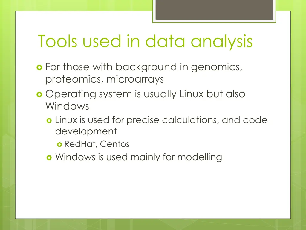 tools used in data analysis