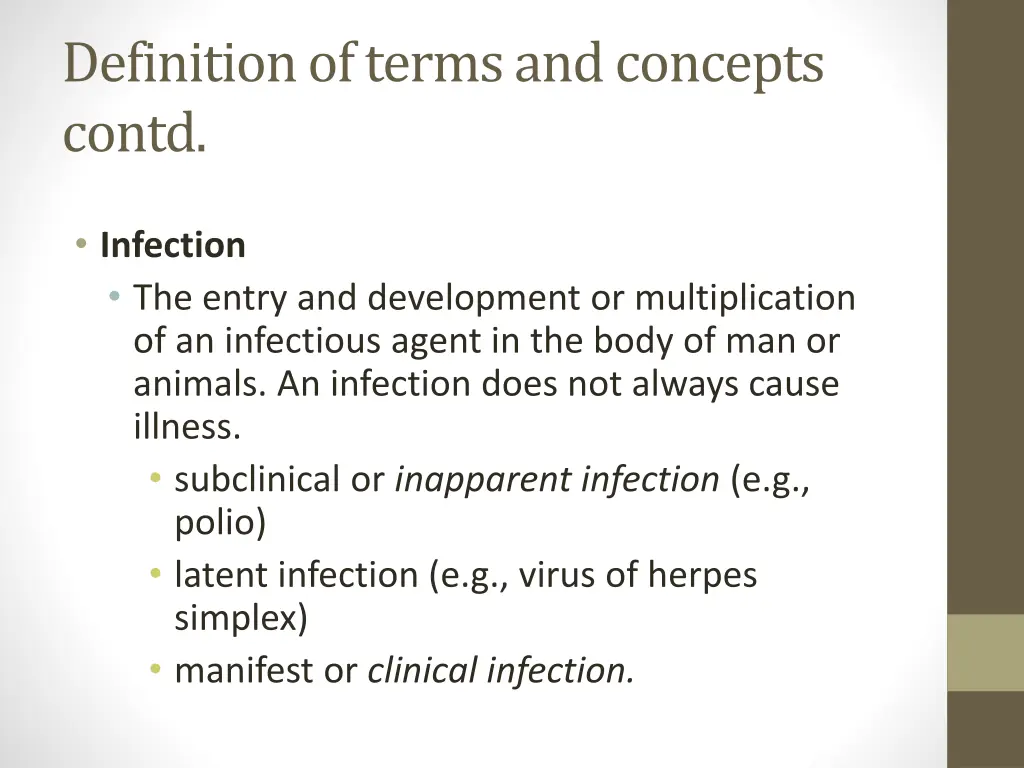 definition of terms and concepts contd 10