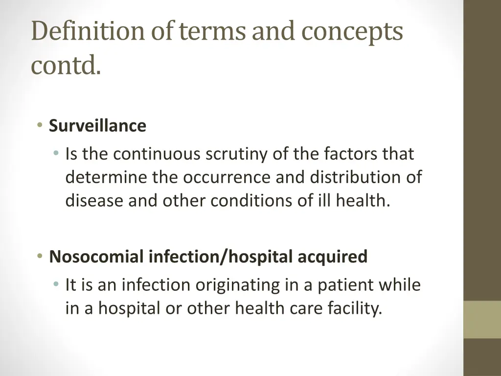 definition of terms and concepts contd 11