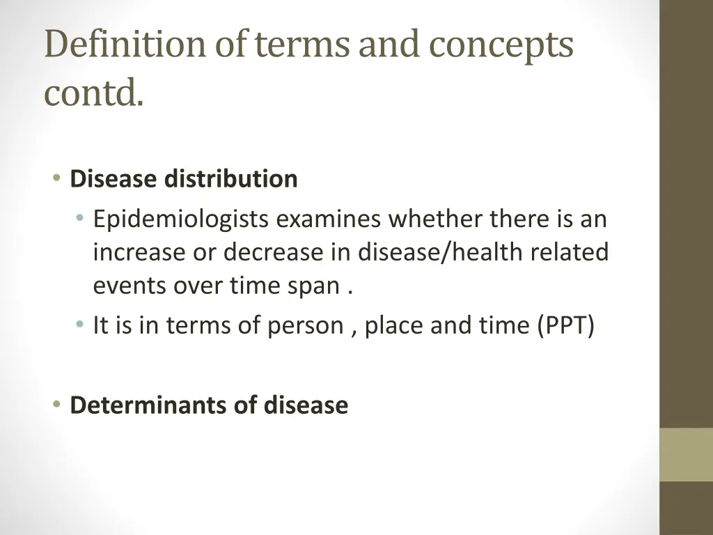 definition of terms and concepts contd 2