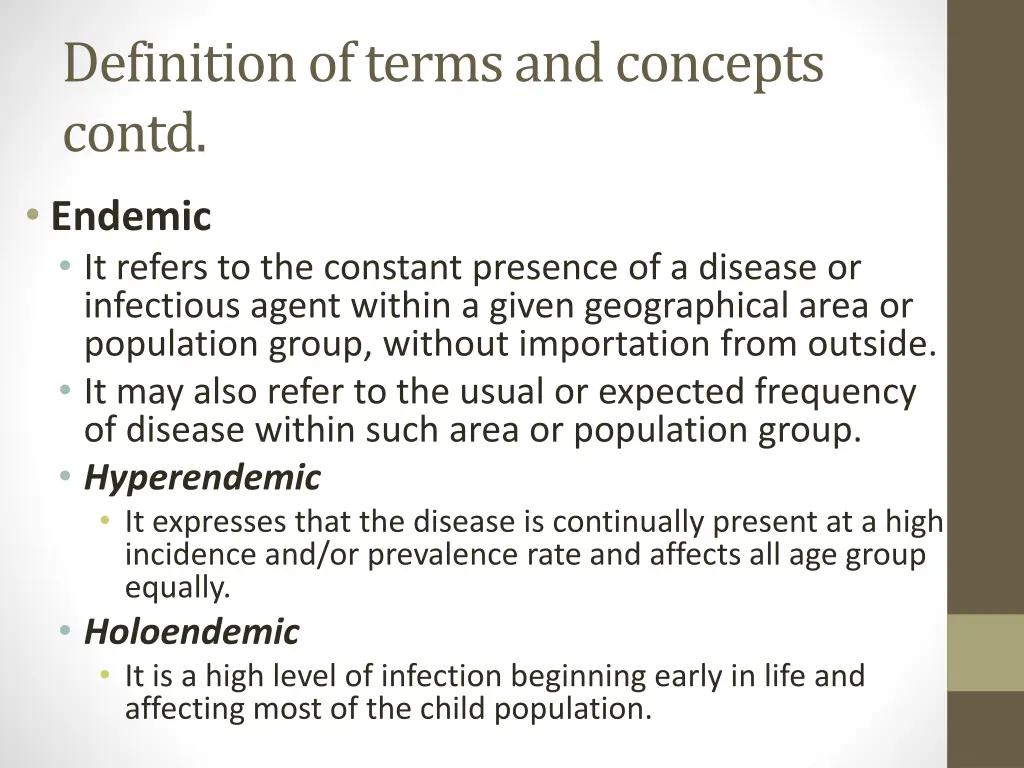 definition of terms and concepts contd 4