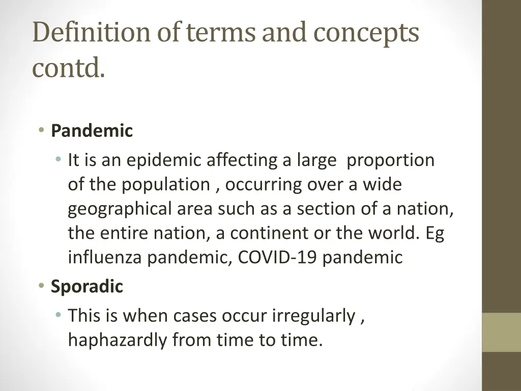 definition of terms and concepts contd 5