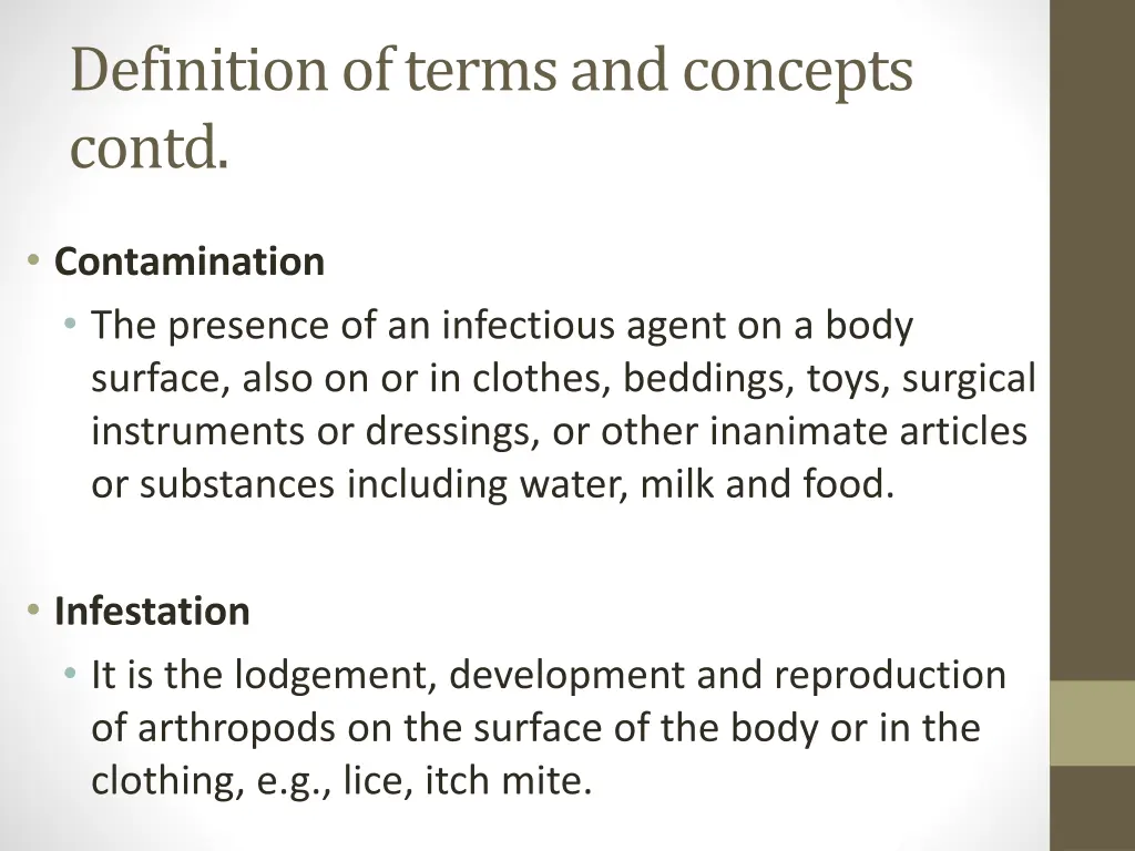 definition of terms and concepts contd 9