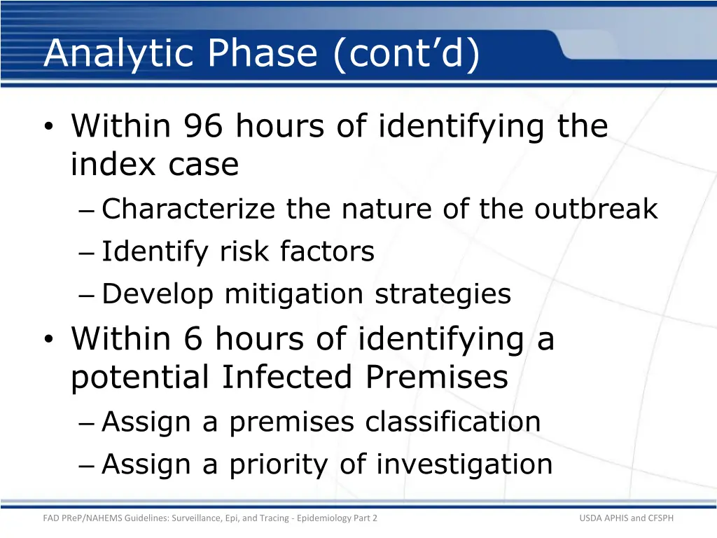 analytic phase cont d