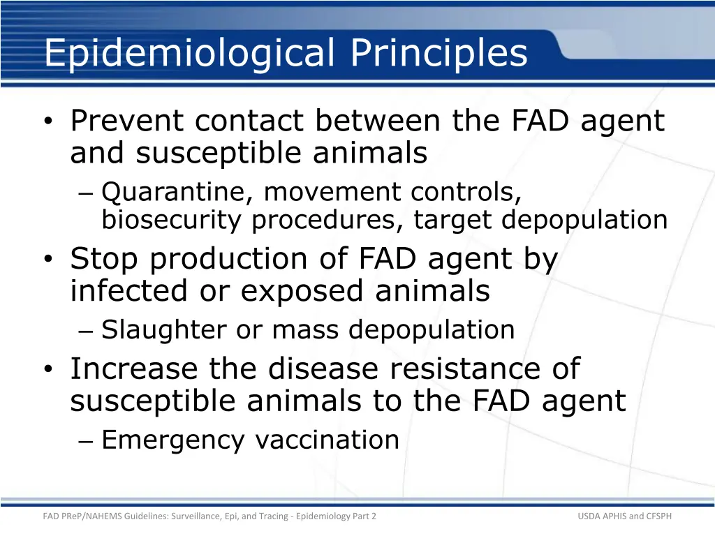 epidemiological principles