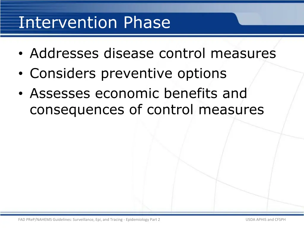 intervention phase