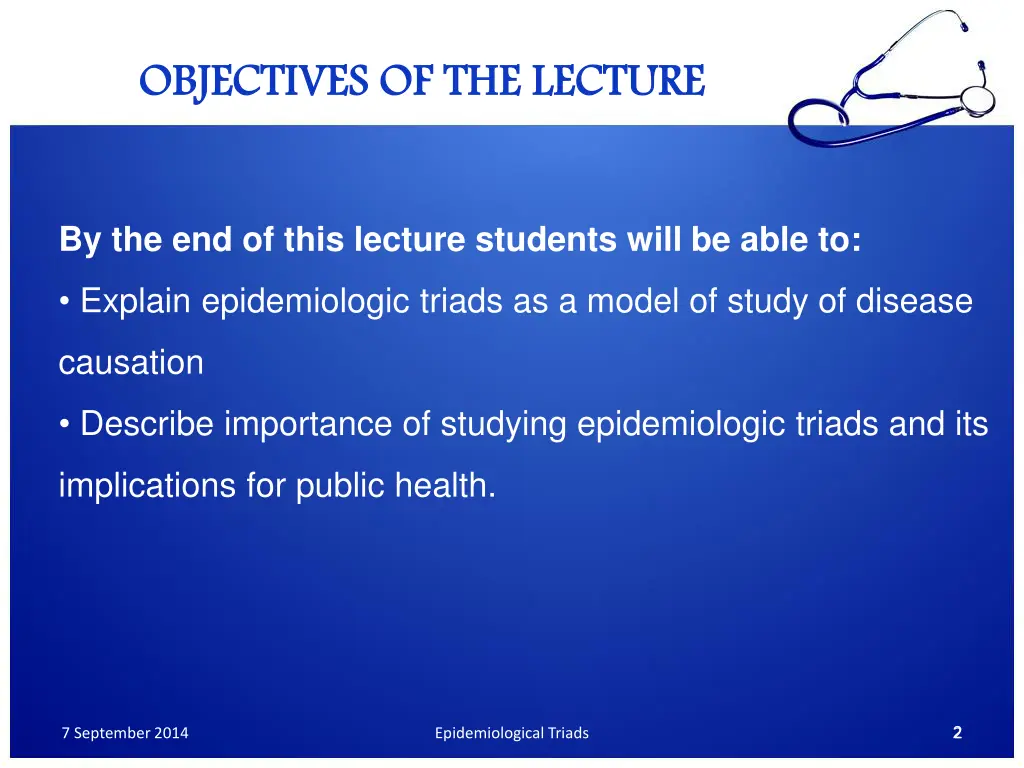 objectives of the lecture objectives