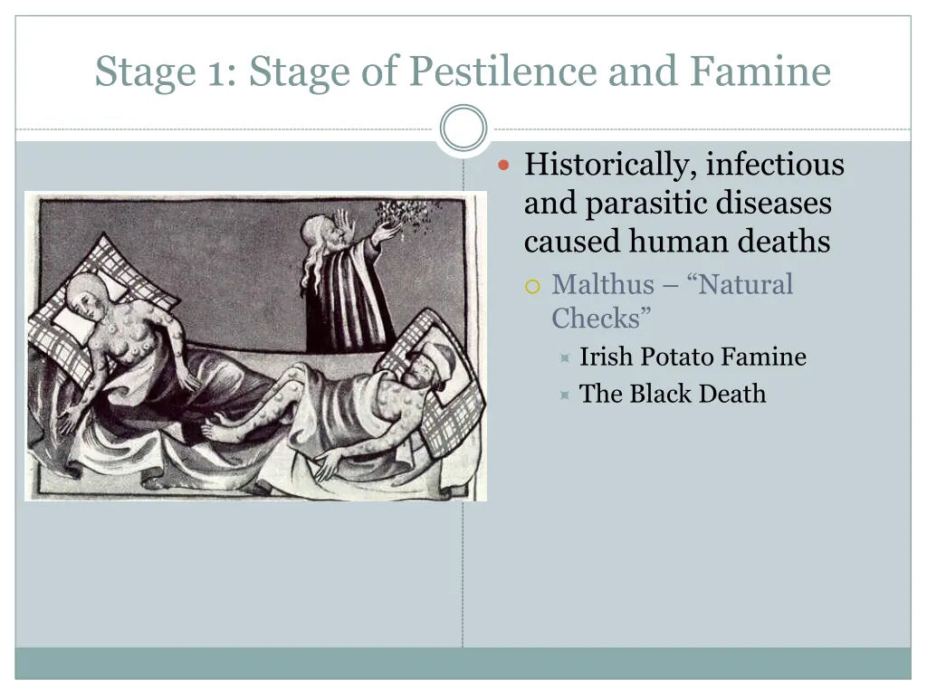 stage 1 stage of pestilence and famine