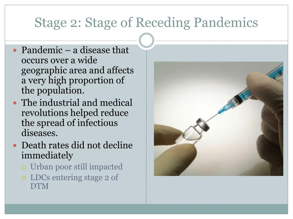 stage 2 stage of receding pandemics