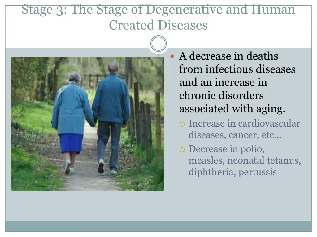 stage 3 the stage of degenerative and human