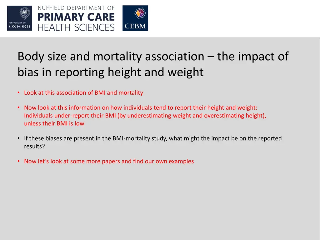 body size and mortality association the impact