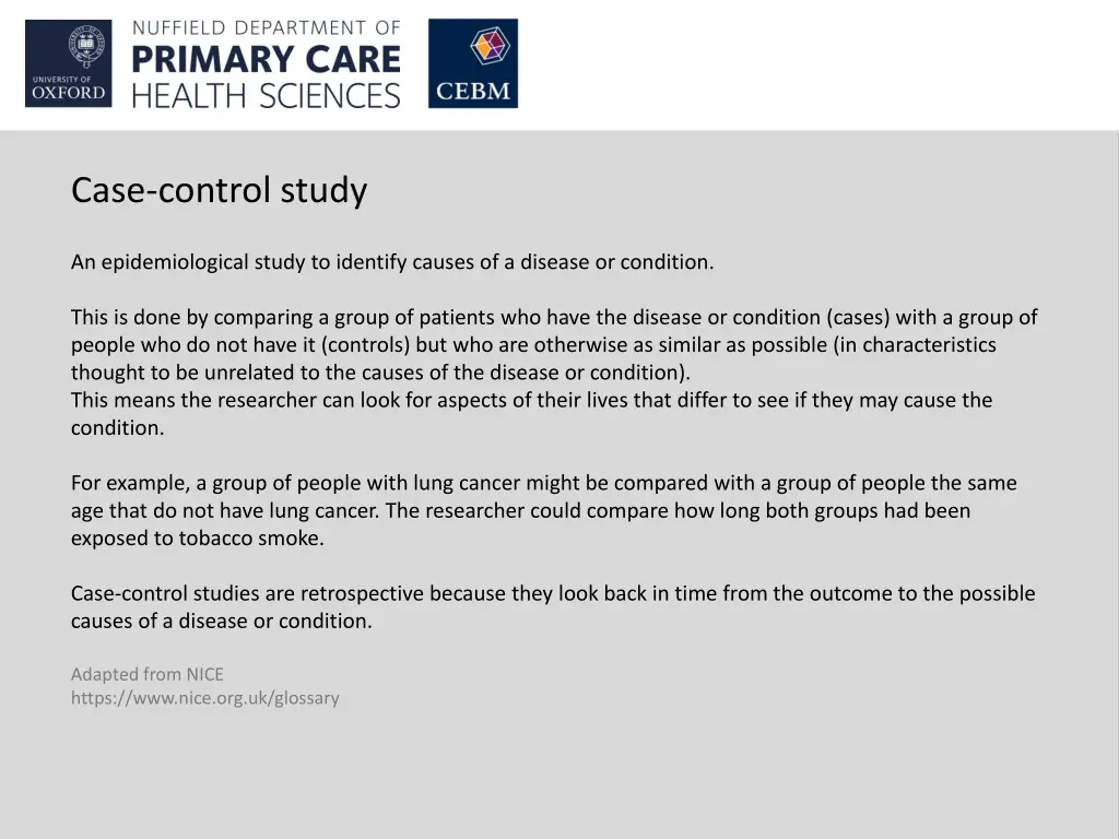 case control study