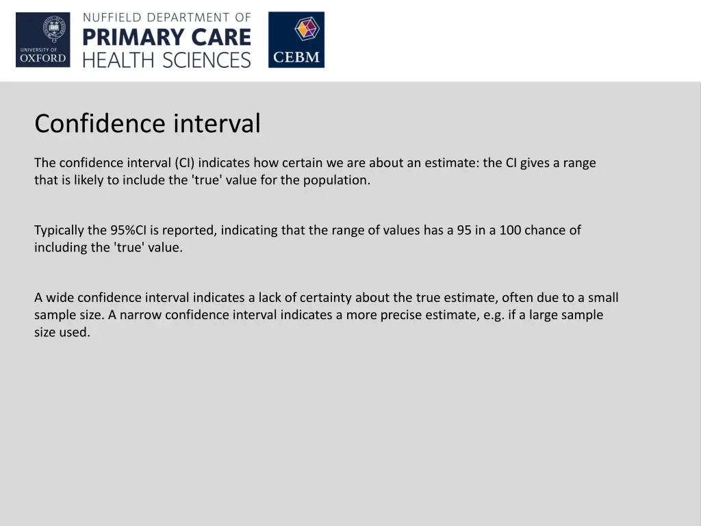 confidence interval