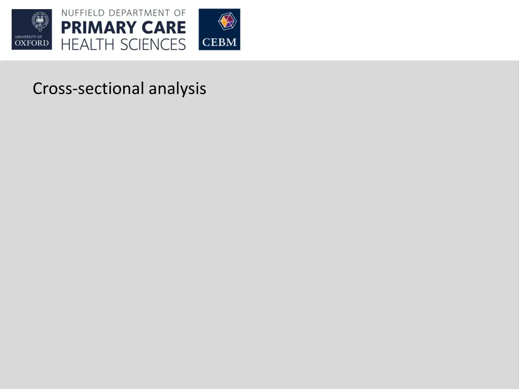 cross sectional analysis