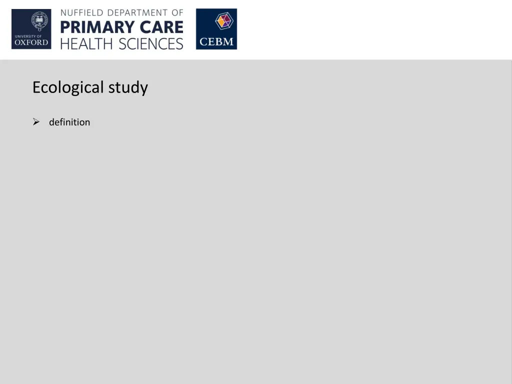 ecological study