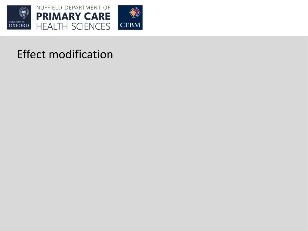 effect modification