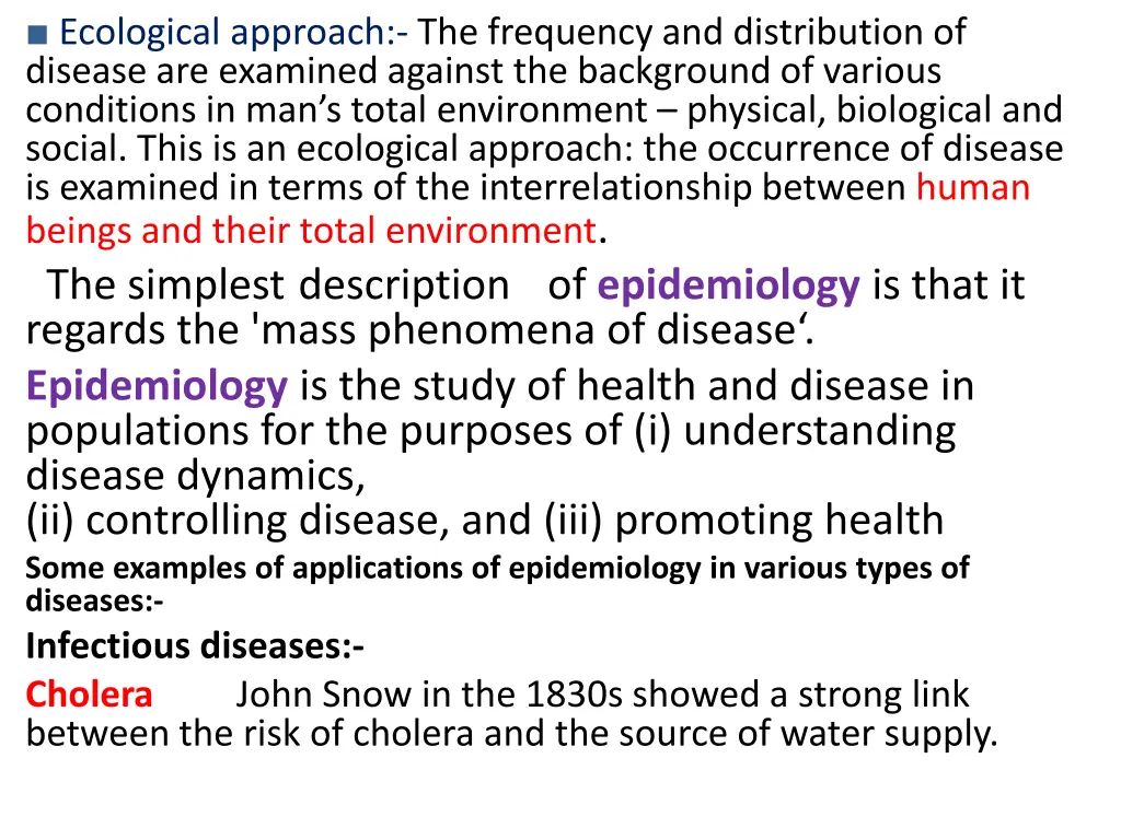 ecological approach the frequency