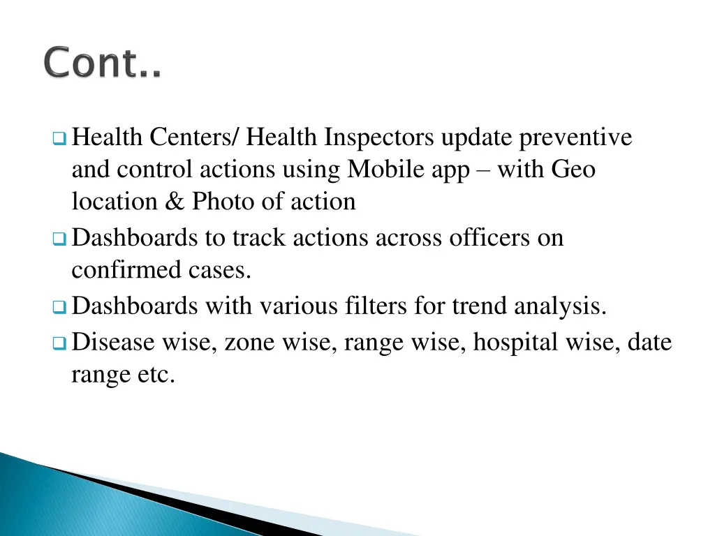 health centers health inspectors update