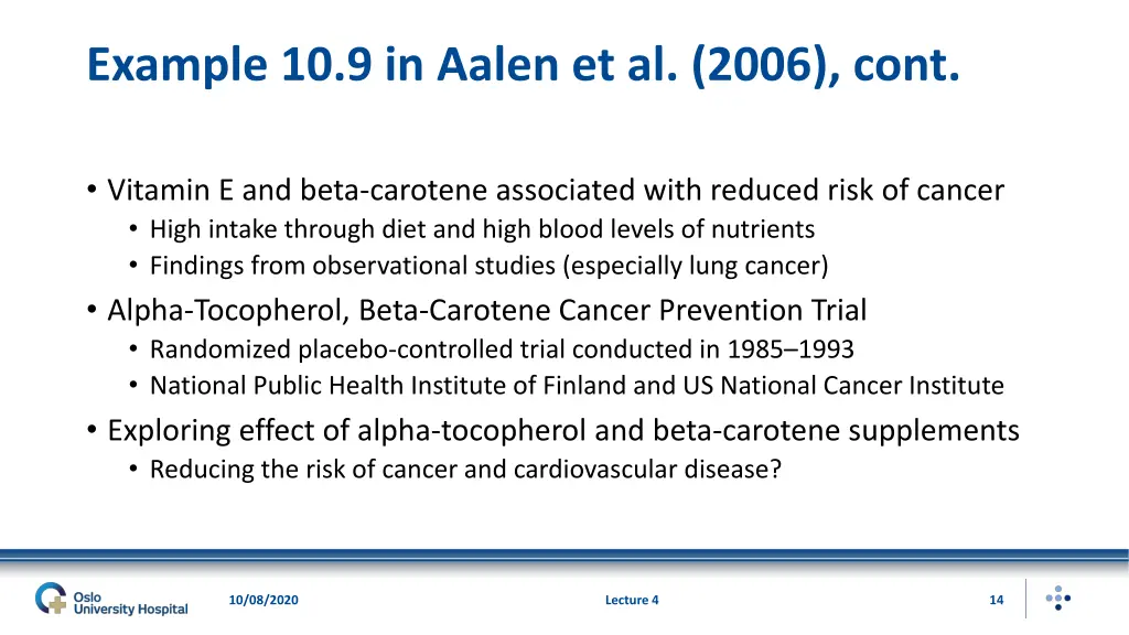 example 10 9 in aalen et al 2006 cont