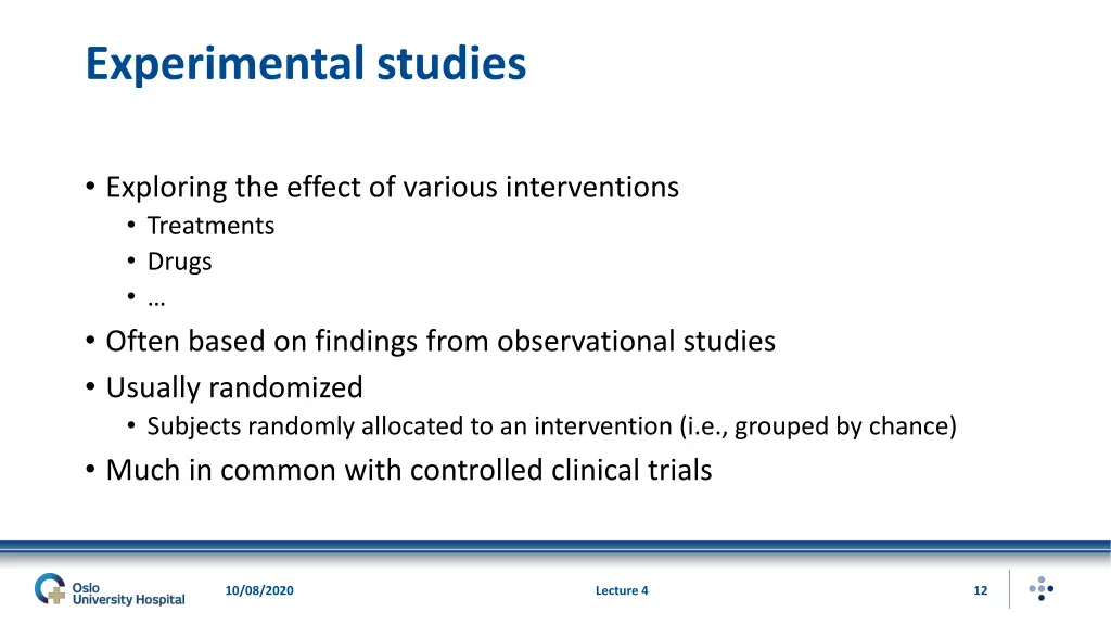 experimental studies