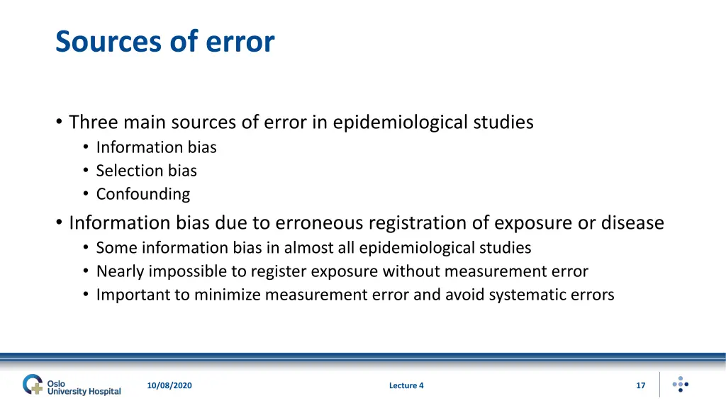 sources of error