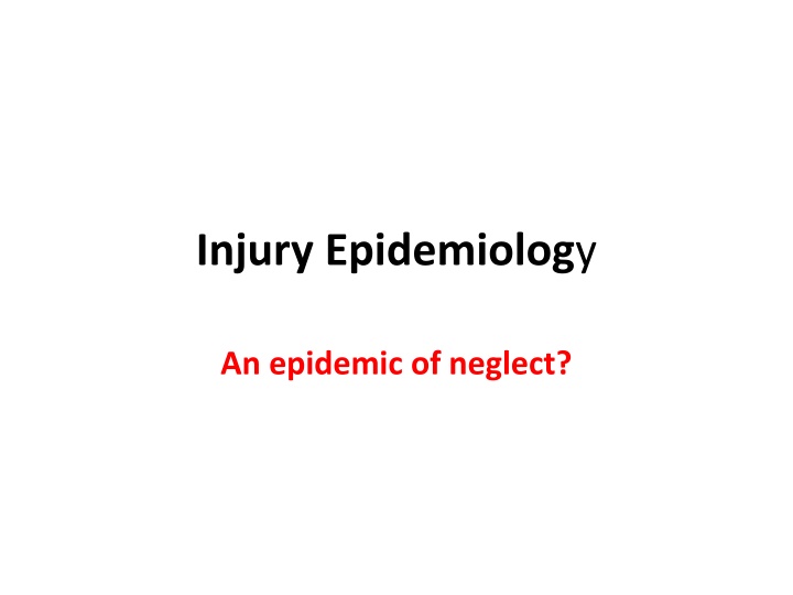 injury epidemiolog y