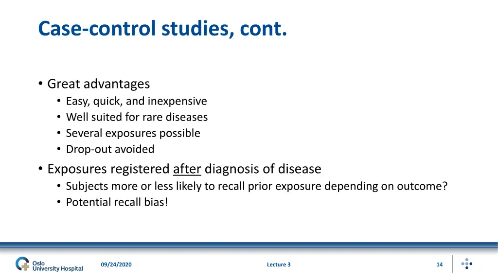 case control studies cont