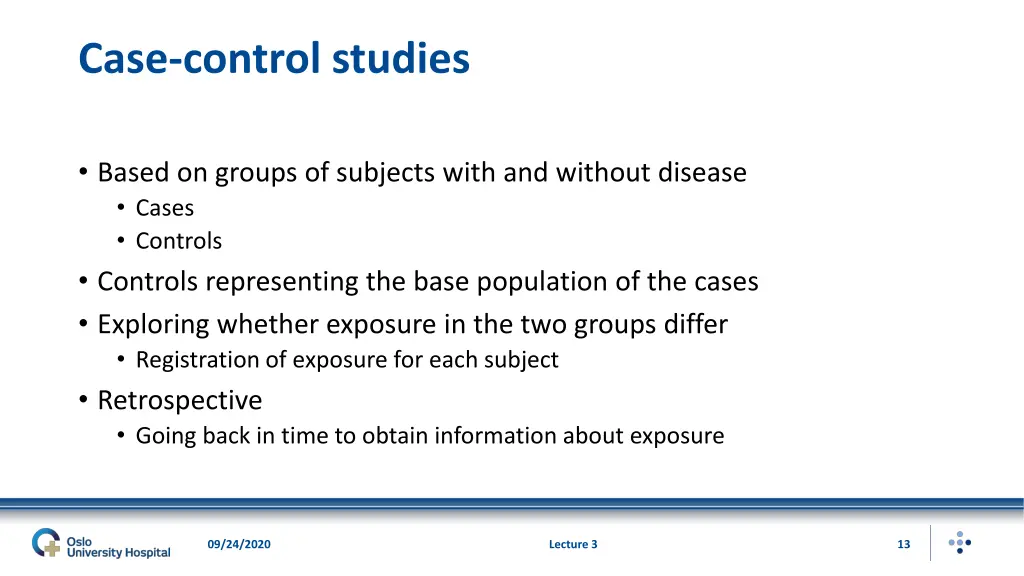 case control studies