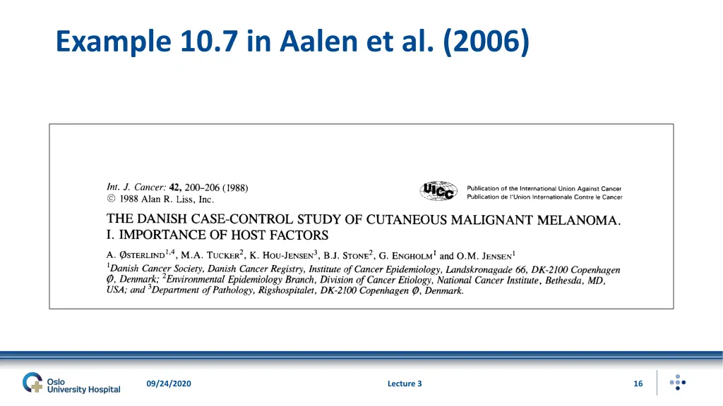 example 10 7 in aalen et al 2006