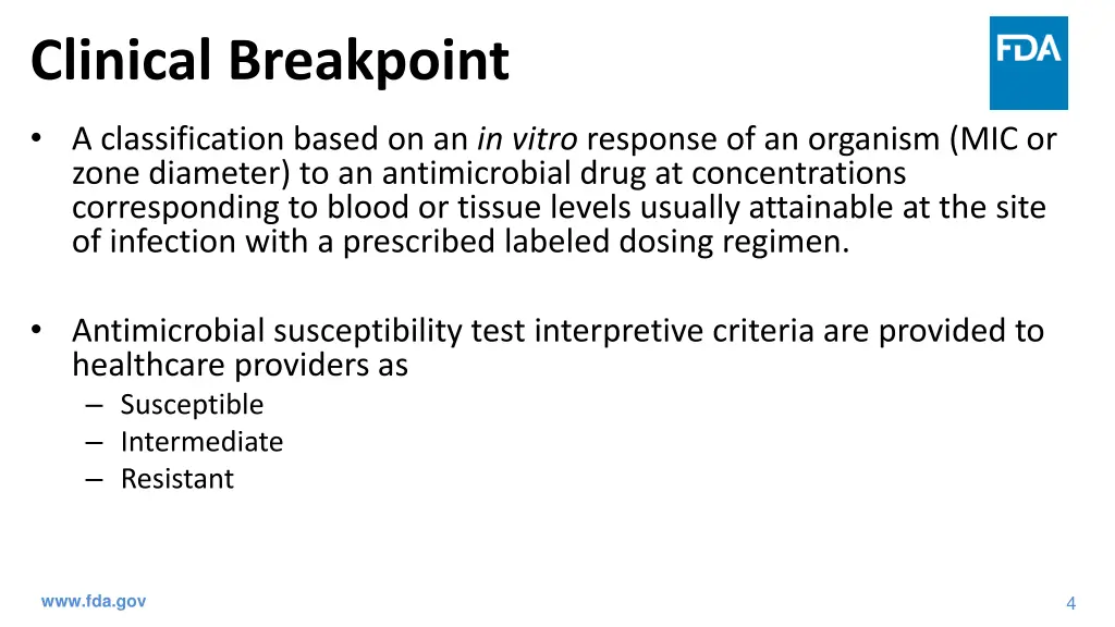 clinical breakpoint