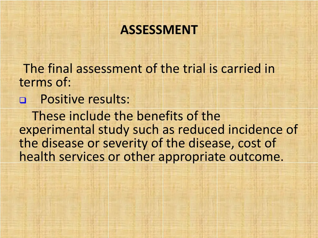 assessment