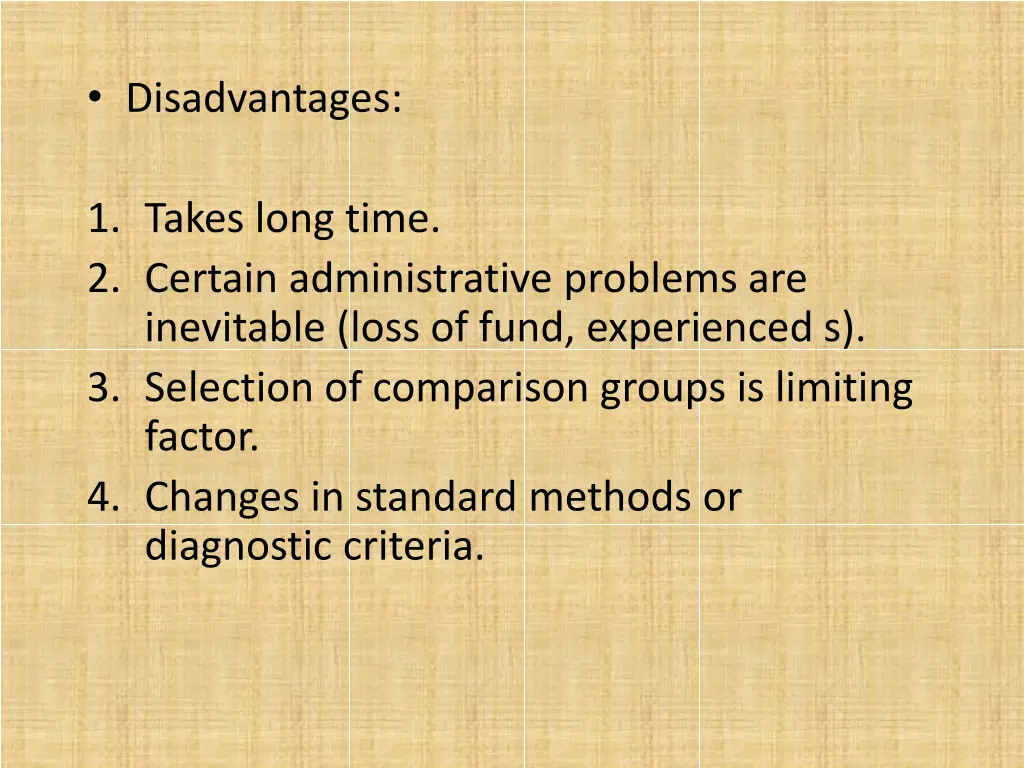 disadvantages