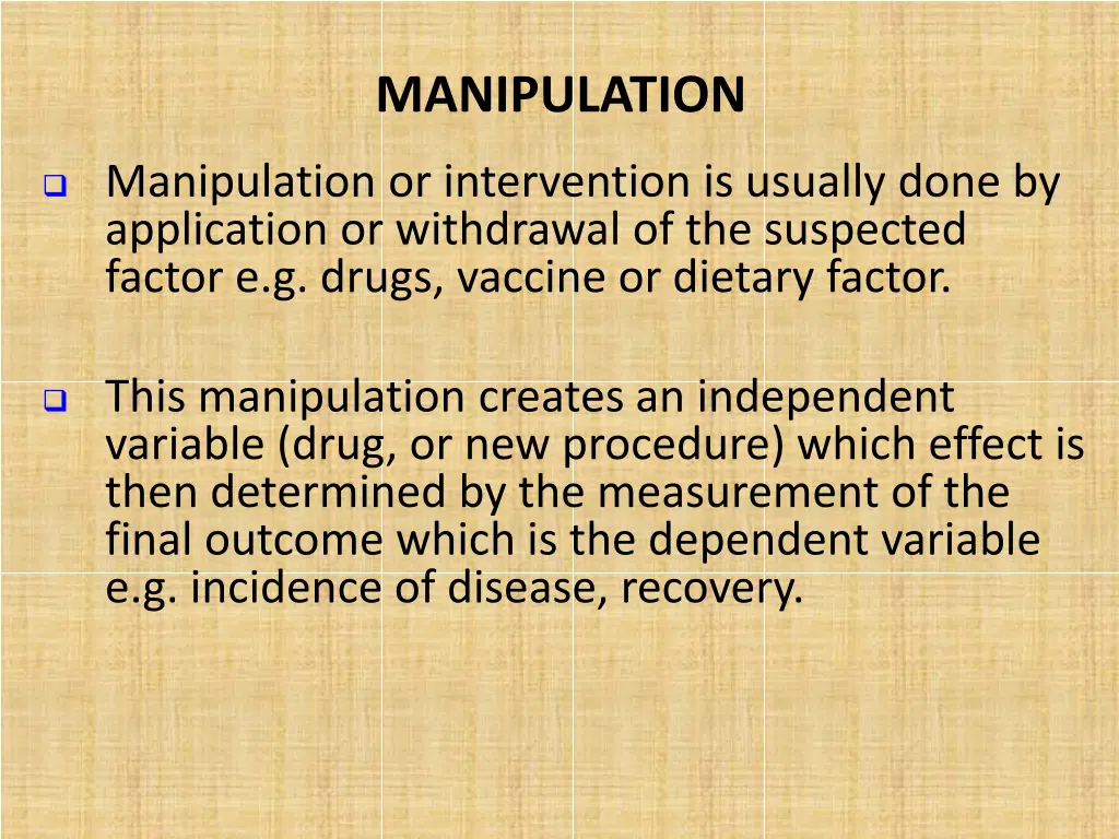 manipulation