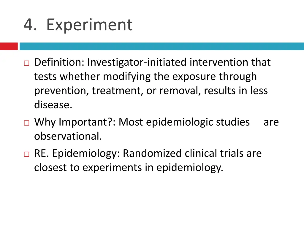 4 experiment